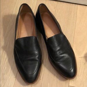Madewell black leather loafer